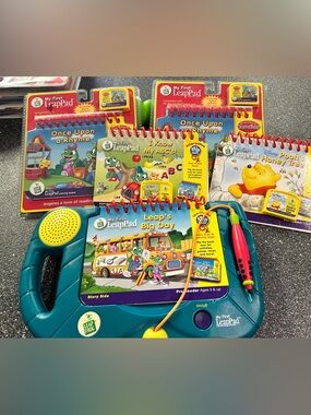LeapFrog My First LeapPad Learning System + 5 Books & Cartridges Tested Works